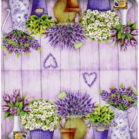 Serwetka decoupage seria TI-FLAIR bukiety fioletowe 33x33cm